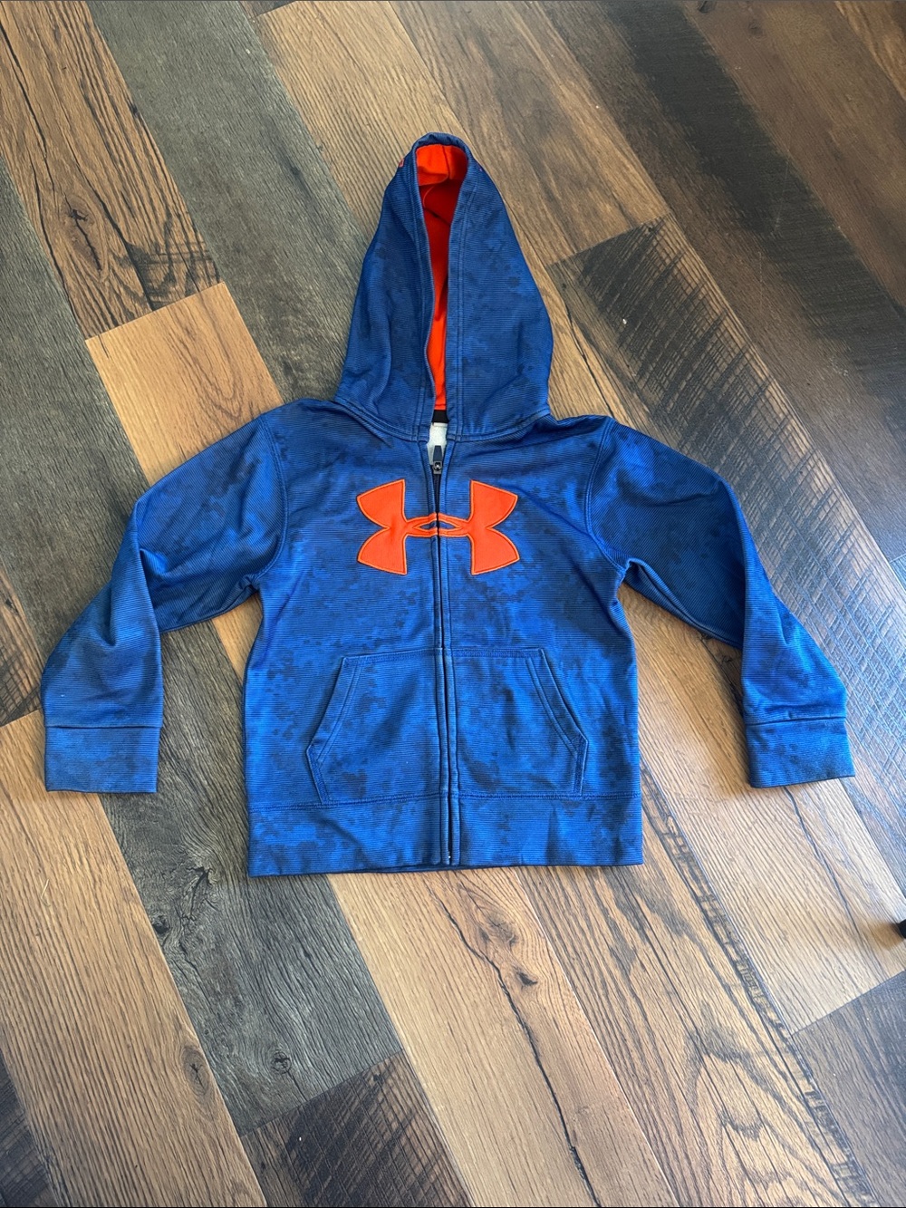 Under Armour Blue & Orange Kids' Zip-Up Hoodie